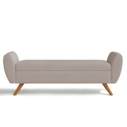 Recamier Bau Italia 1,60m Suede Bege - Inova Decor Inova Decorações - 2