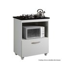 Ver imagem 1 de Balcão para Cooktop de 4 Bocas 1 Porta Basculante Salvia Kaiki Móveis Branco
