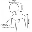 Ver imagem 2 de Cadeira Fixa Executiva Zeus - Tecido J.serrano/preto