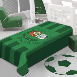 Cobertor Jolitex Solteiro Raschel Toque Macio Time Palmeiras - 1