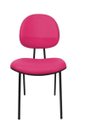 Ver imagem 2 de Cadeira Fixa Executiva Zeus - Couro Sintetico Corano - Pink