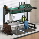 Ver imagem 2 de Escorredor Organizador de Louça 65 Cm Cozinha Pia Autossustentavel Cor Preto