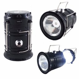 Lampiao Solar LED Usb Lanterna Bateria Recarregavel Retratil - 2
