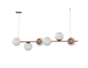 Ver imagem 1 de Pendente Lustre Luminária Globo de Vidro
