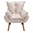 Ver imagem 2 de Kit 02 Poltronas e 01 Namoradeira Mariana Suede Bege Slk Decor