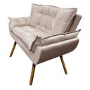 Ver imagem 4 de Kit 02 Poltronas e 01 Namoradeira Mariana Suede Bege Slk Decor