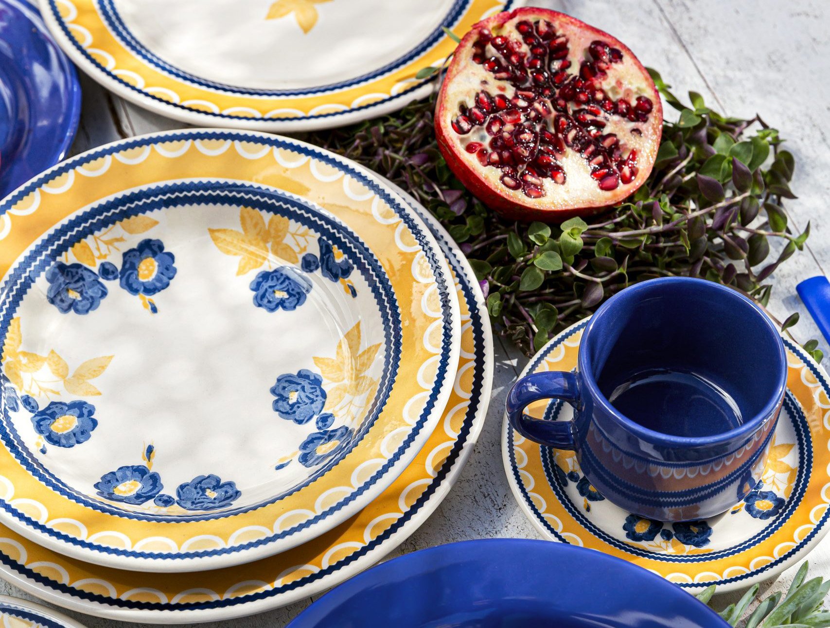 Kit Tigelas Bowl e Pratos de Sobremesa 16 Peças Donna Giardino Oxford Cerâmica - 4