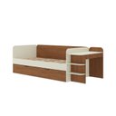 Ver imagem 2 de Cama de Solteiro Funcional Infantil com Escrivaninha e Cama Auxiliar 100% MDF Premium Helena Marrom/Off White/Castanho