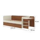 Ver imagem 3 de Cama de Solteiro Funcional Infantil com Escrivaninha e Cama Auxiliar 100% MDF Premium Helena Marrom/Off White/Castanho