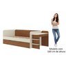 Cama de Solteiro Funcional Infantil com Escrivaninha e Cama Auxiliar 100% Mdf Premium Helena - 5