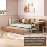 Cama de Solteiro Funcional Infantil com Escrivaninha e Cama Auxiliar 100% Mdf Premium Helena - 7