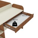 Ver imagem 6 de Cama de Solteiro Funcional Infantil com Escrivaninha e Cama Auxiliar 100% MDF Premium Helena Marrom/Off White/Castanho