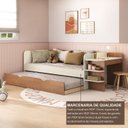 Ver imagem 7 de Cama de Solteiro Funcional Infantil com Escrivaninha e Cama Auxiliar 100% MDF Premium Helena Marrom/Off White/Castanho