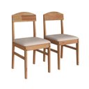 Ver imagem 2 de Conjunto Mesa Jantar Redonda 90cm 4 Cadeiras Madeira Maciça Capri Amêndoa Cbmjrc90