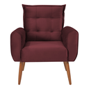 Ver imagem 4 de Poltrona Decorativa para Sala Arcos Veludo Vinho