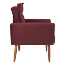 Ver imagem 3 de Poltrona Decorativa para Sala Arcos Veludo Vinho