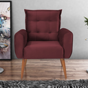 Ver imagem 1 de Poltrona Decorativa para Sala Arcos Veludo Vinho