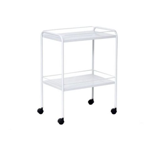 Mesa Auxiliar 40 X 60 X 80 com Varanda e Rodizios Pintura Epoxi