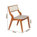Ver imagem 4 de Kit 4 Cadeiras de Jantar Luna Madeira Maciça com Rattan Natural e Braços Curvos Espresso Móveis