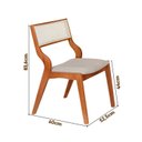 Ver imagem 4 de Kit 4 Cadeiras Madeira Maciça, Estofada e Rattan 100% Natural Luna Espresso Móveis Marrom/Champagnhe/Cinza Claro