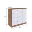 Ver imagem 4 de Cômoda Infantil Aconchego com 4 Gavetas e 1 Porta - Branco/N