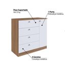 Ver imagem 3 de Cômoda Infantil Aconchego com 4 Gavetas e 1 Porta - Branco/N