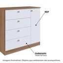 Ver imagem 2 de Cômoda Infantil Aconchego com 4 Gavetas e 1 Porta - Branco/N