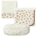 Ver imagem 1 de Jogo de Lençol de Berço 3 Pçs Bege Doguinhos - Hug:bege