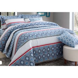 Jogo De Lençol Casal 4 Pç Azul Masculino Way Sultan - 1