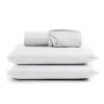Jogo de Lençol Casal Padrão Liso Bianca 03 Peças Tecido Microfibra - Branco - 2