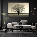 Ver imagem 1 de Quadro Decorativo Horizontal Arvore Galhos Secos Com Moldura e Sem Vidro 40X60