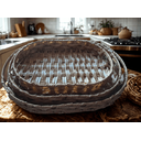 Ver imagem 2 de Kit 3 Cestos Organizadores Fibra Natural Oval Trançado Decoração Rústica