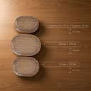 Ver imagem 5 de Kit 3 Cestos Organizadores Fibra Natural Oval Trançado Decoração Rústica