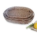 Ver imagem 4 de Kit 3 Cestos Organizadores Fibra Natural Oval Trançado Decoração Rústica