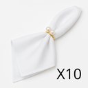 Ver imagem 4 de Guardanapos Pendure 45x45 Oxford Branco Kit 10un