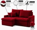 Ver imagem 2 de Sofá Cristal Caixa Zero 180m - Vermelho