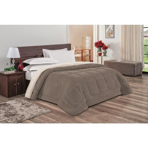 Coberdrom Everest King Sherpa Dupla Face Cáqui