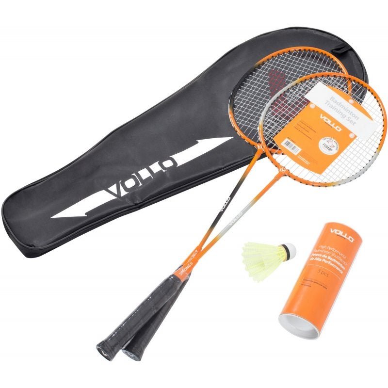 Kit Badminton VOLLO VB002 com 2 Raquetes e 3 Petecas