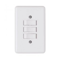 Conjunto Interruptor 2 Teclas Simples + 1 Paralela C/ Placa 4X2 Stylus - ILUMI - 1