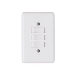 Conjunto Interruptor 2 Teclas Simples + 1 Paralela C/ Placa 4X2 Stylus - ILUMI