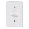 Conjunto Interruptor 2 Teclas Simples + 1 Paralela C/ Placa 4X2 Stylus - ILUMI - 1