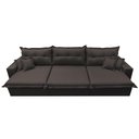 Ver imagem 5 de Sofá Retrátil e Reclinável 3.52m com Molas Ensacadas Cama inBox Prime Tecido Linho Marrom