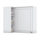Ver imagem 1 de Armário Aéreo de Canto Reto 01 Porta Flex Americana Branco Henn
