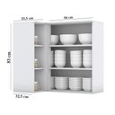 Ver imagem 2 de Armário Aéreo de Canto Reto 01 Porta Flex Americana Branco Henn