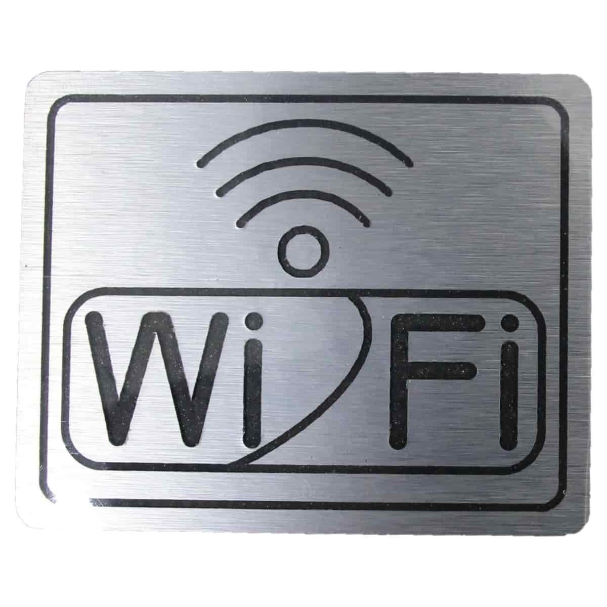 Placa De Sinalização Em Acm 12 X 17Cm - Wi-Fi - 1