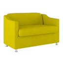 Ver imagem 1 de Sofá Namoradeira 2 Lugares Tilla Sala de Espera – Balaqui Decor Cor:Amarelo