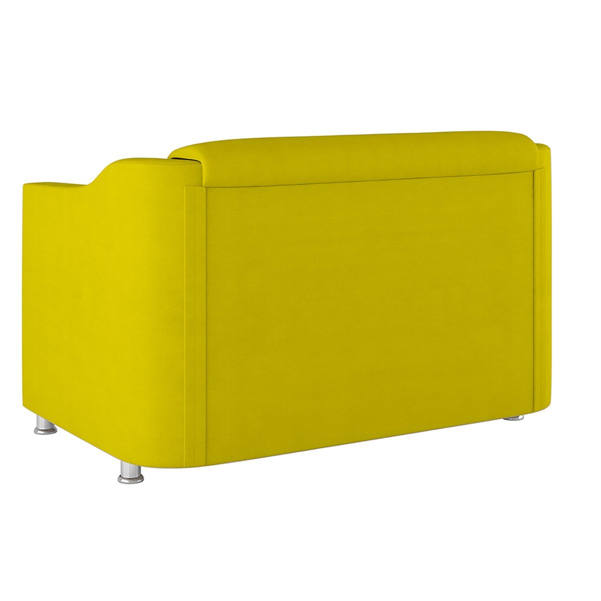 Sofá Namoradeira 2 Lugares Tilla Sala de Espera – Balaqui Decor Cor:Amarelo - 4