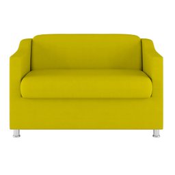 Sofá Namoradeira 2 Lugares Tilla Sala de Espera – Balaqui Decor Cor:Amarelo - 3