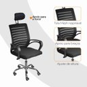 Ver imagem 5 de Cadeira de Escritório Secretaria Diretor Roma Ergonômica com Apoio de Nuca