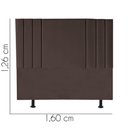 Ver imagem 3 de Cabeceira Estofada Cama Box Queen Grécia 160cm Courino:marrom